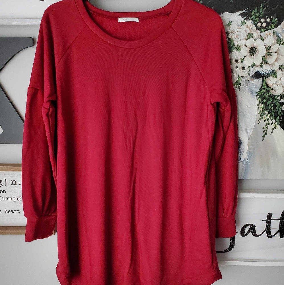 Burgundy Sweatshirt Tunic